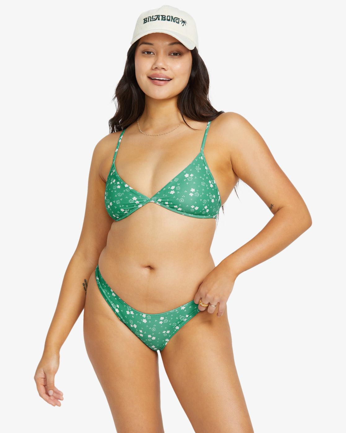 Womens In The Green Charlie Medium Coverage Bikini Top - Billabong Malaysia