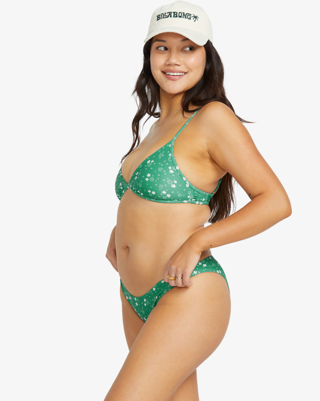 Womens In The Green Charlie Medium Coverage Bikini Top - Billabong Malaysia