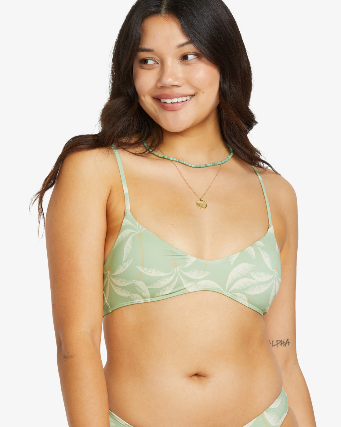 Womens Gone Tropic Medium Coverage Bikini Top - Billabong Malaysia