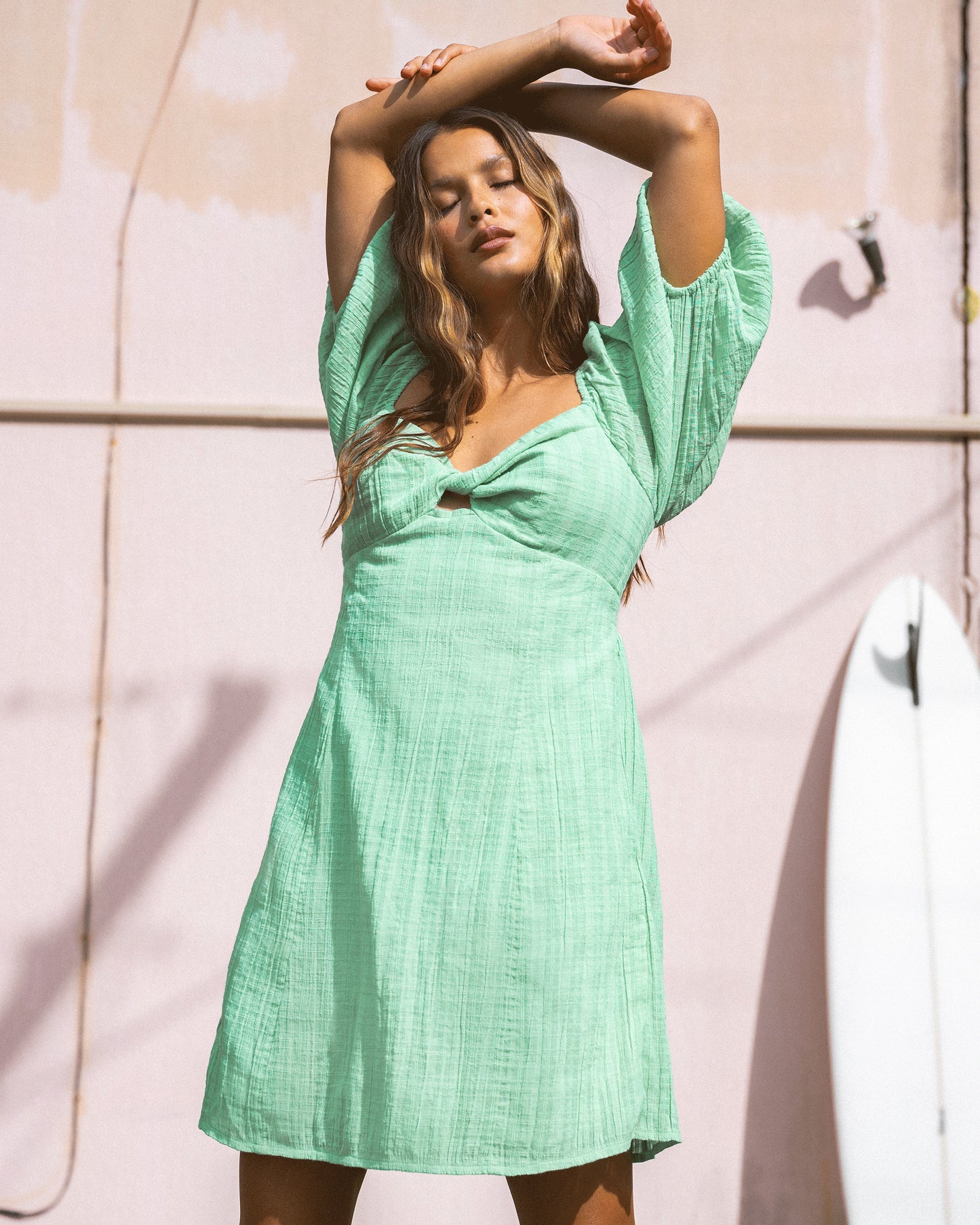 Womens Sol Puff Sleeve Mini Dress - Billabong Malaysia