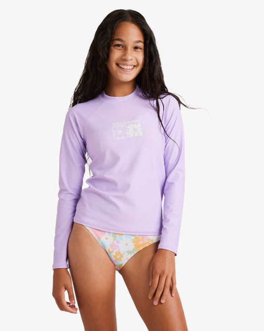 Girls 6-16 Heat Wave Long Sleeve Rash Vest - Billabong Malaysia