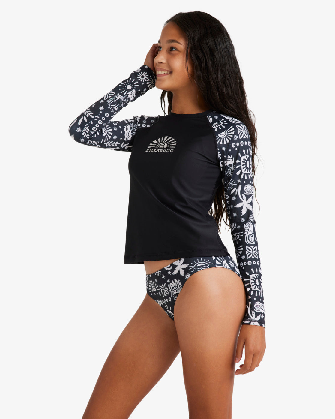 Girls 6-14 Paradise Stamp Rash Vest Set - Billabong Malaysia