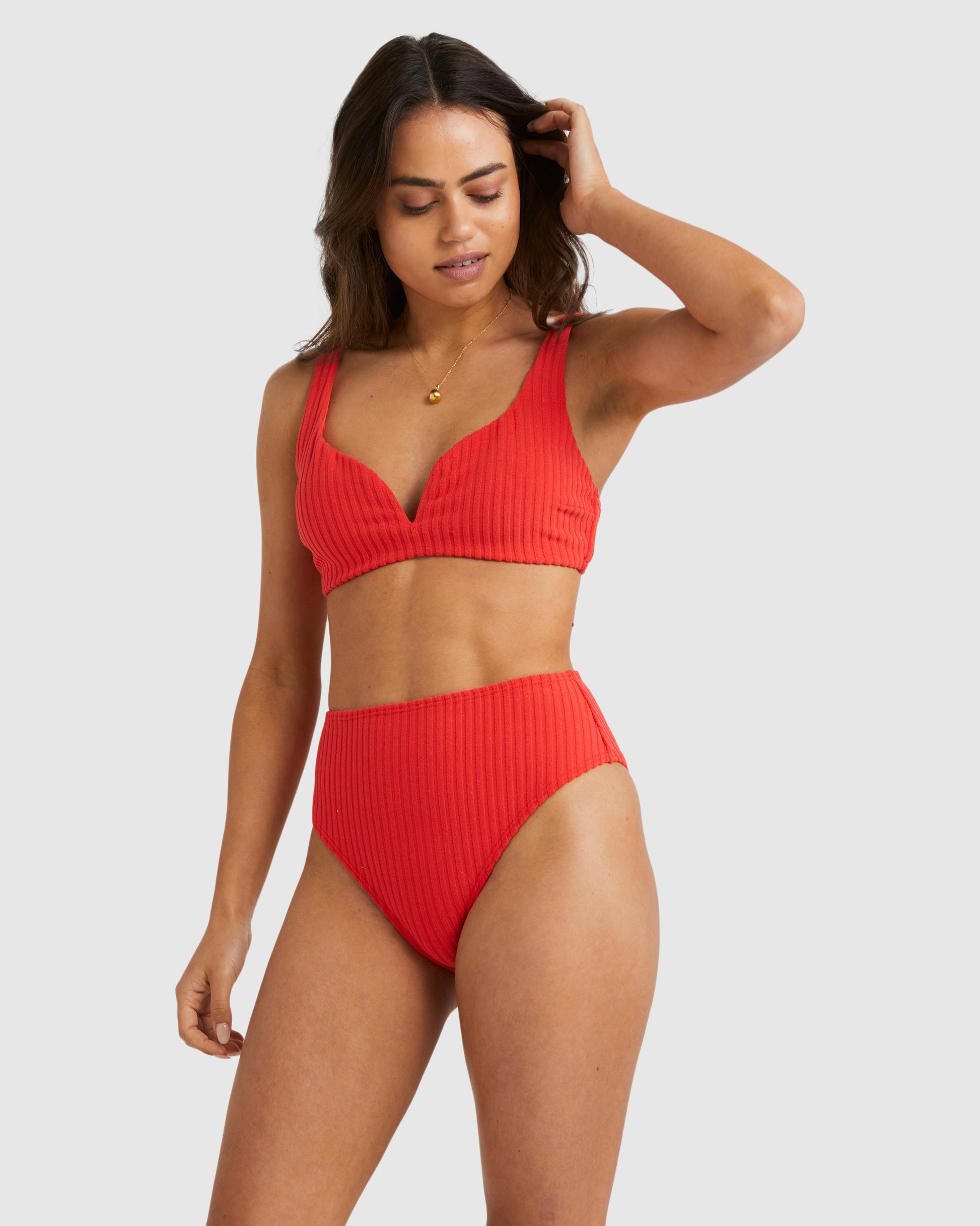 Womens Terry Rib Dion D-Cup Bra Bikini Top - Billabong Malaysia