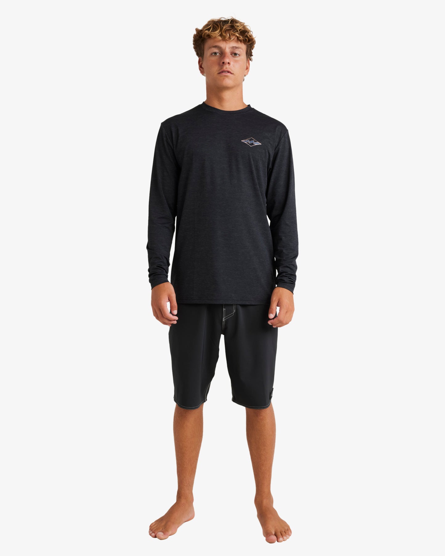 Mens Diamond Shoreline Rash Vest - Billabong Malaysia
