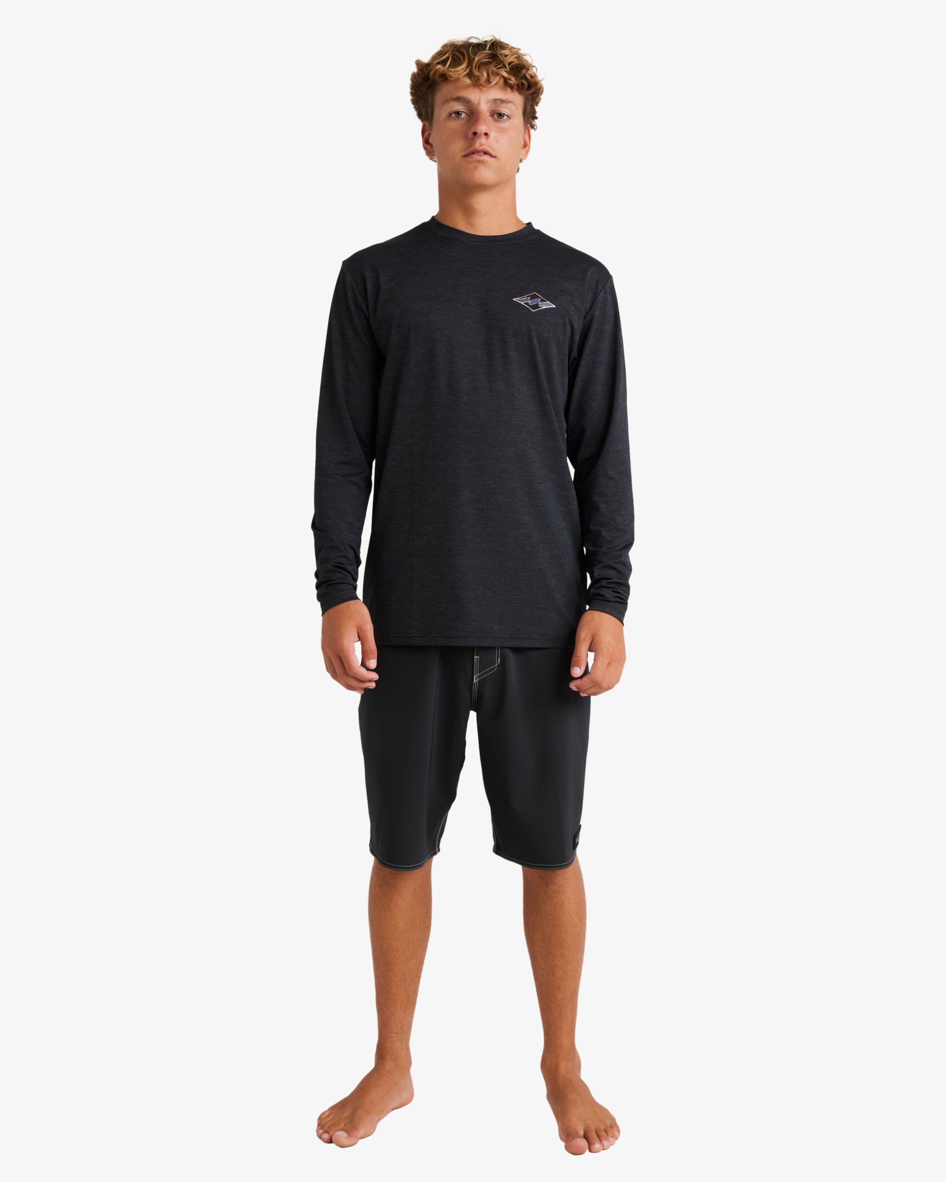 Mens Diamond Shoreline Rash Vest - Billabong Malaysia