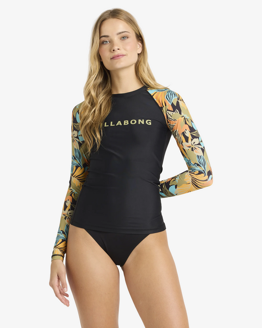Womens Des Tropiques Leilani Long Sleeve Sunshirt Rash Vest - Billabong Malaysia