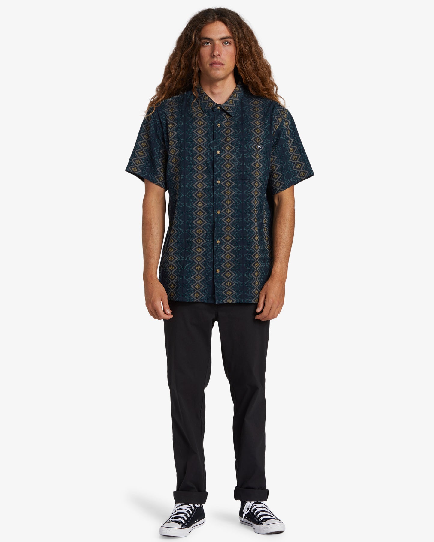 Mens Sundays Jacquard Short Sleeve Shirt - Billabong Malaysia