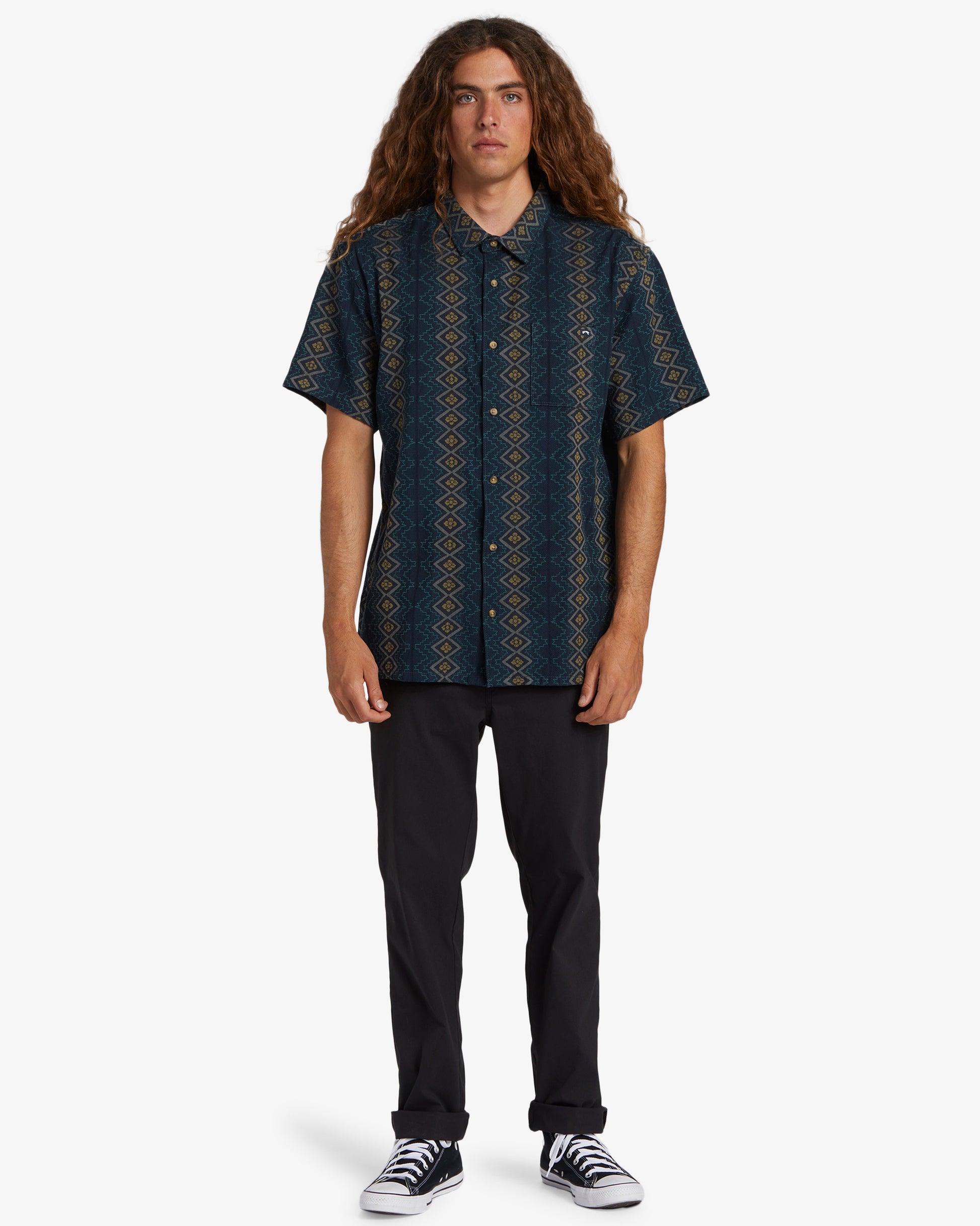 Mens Sundays Jacquard Short Sleeve Shirt - Billabong Malaysia