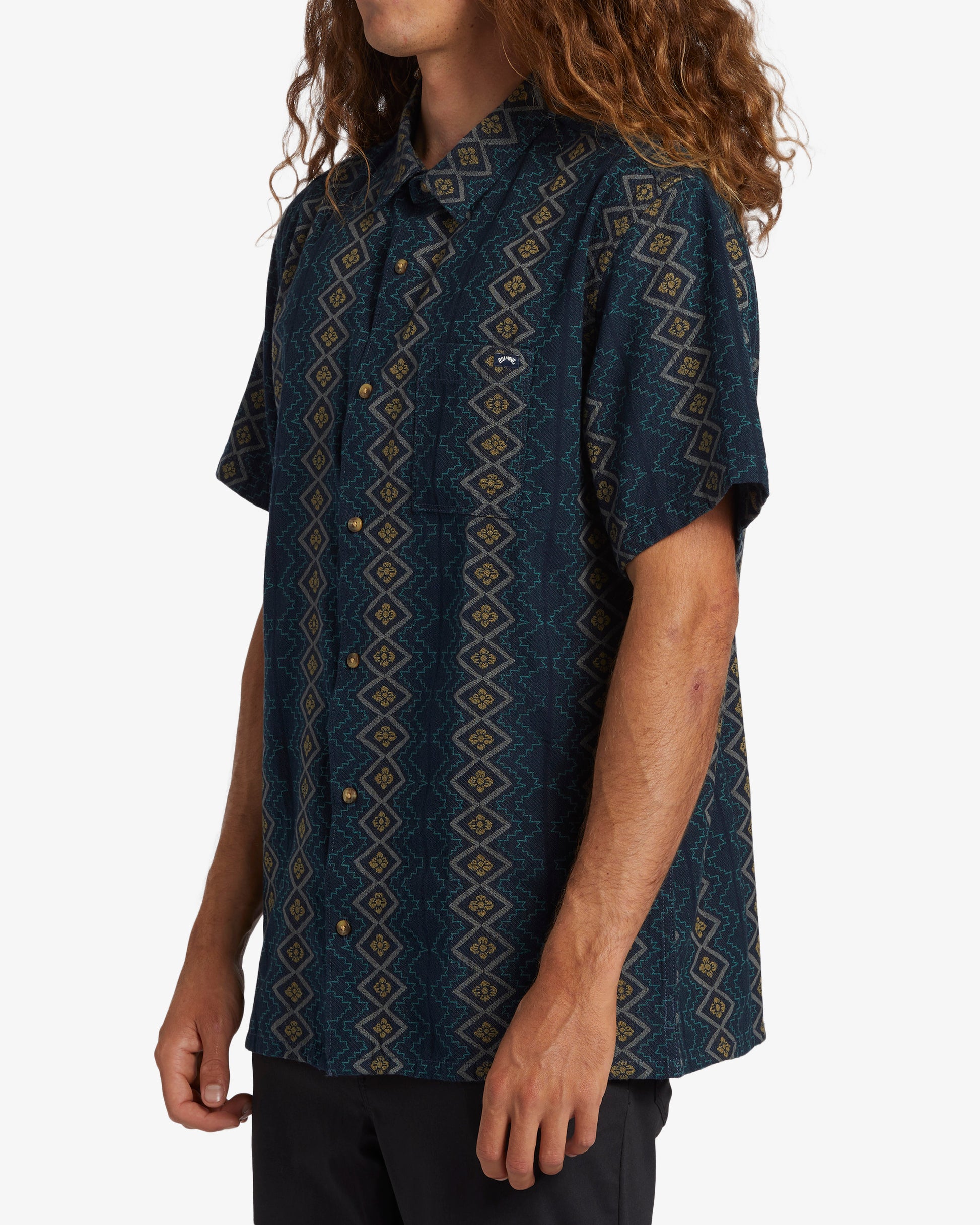 Mens Sundays Jacquard Short Sleeve Shirt - Billabong Malaysia