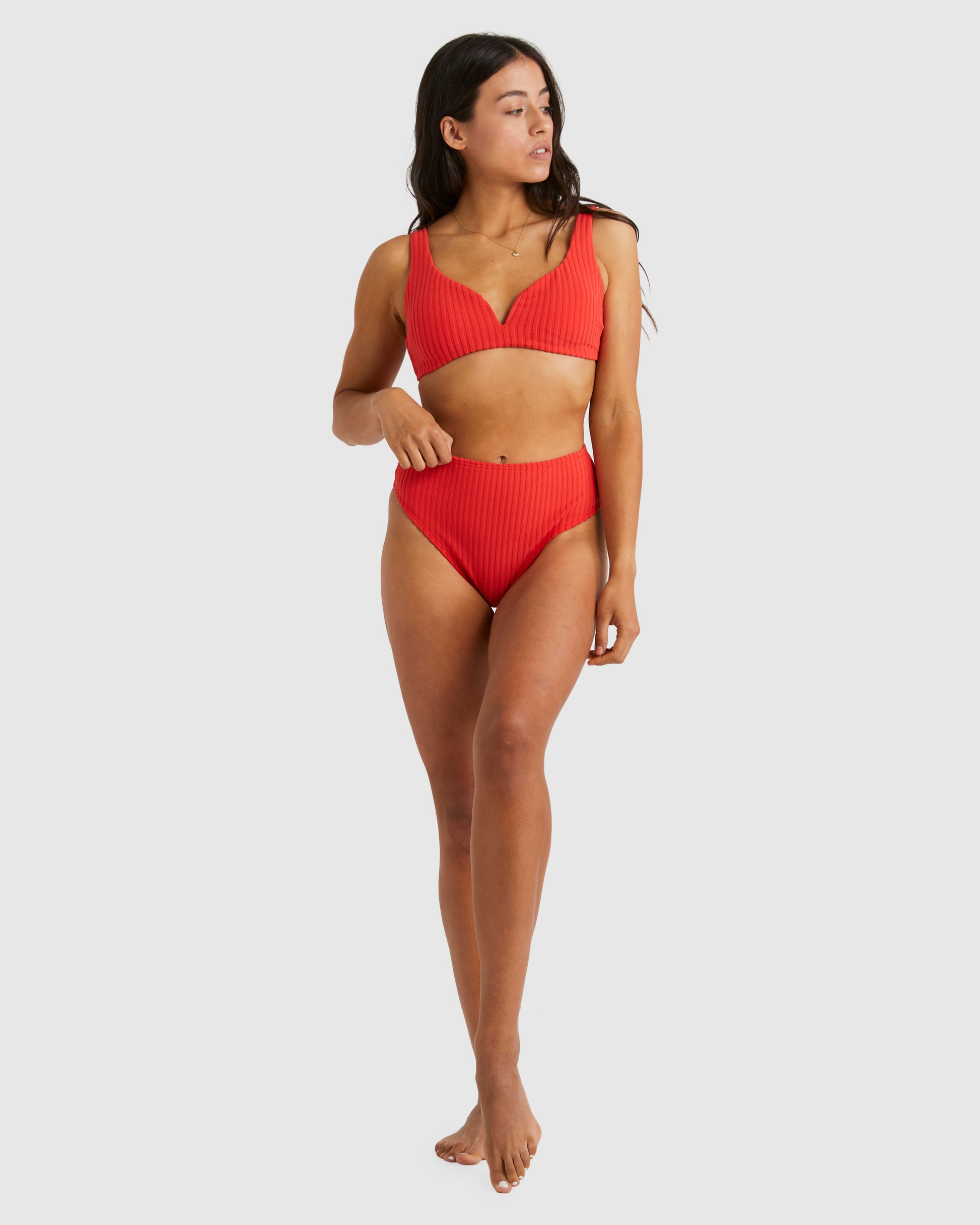 Womens Terry Rib Hi Maui High Waist Bikini Bottoms - Billabong Malaysia